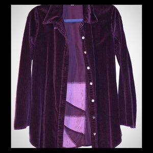 Purple corduroy button up