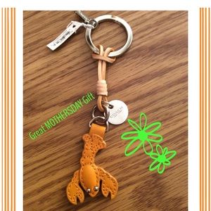 COACH AUTHENTIC LOBSTER LEATHER KEYCHAIN