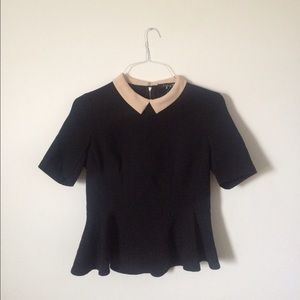 Forever 21 Black Peplum Top