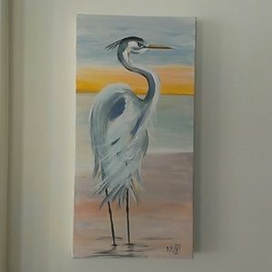 0riginal painting.Self framing 1 1/2 in wide frame