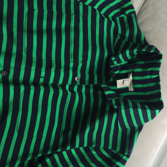 J.crew silk striped blouse