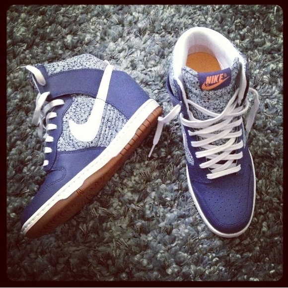 Nike Shoes - Nike Sky Hi floral wedge sneakers