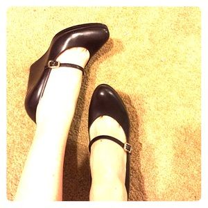 BROWN Maryjane leather espadrille platform wedge