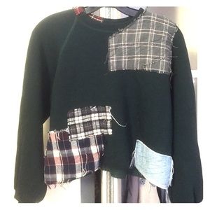 Urban Outiftters Cropped Patched sweater