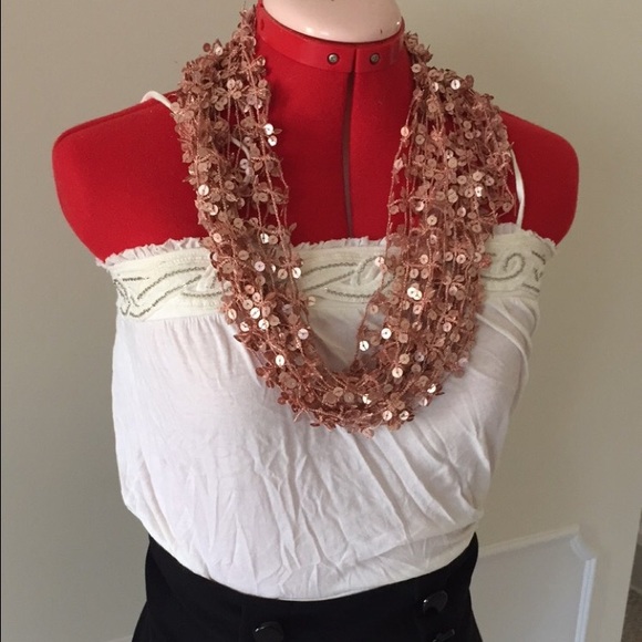 Sequin infinity "scarf" double loop NWOT - Picture 2 of 2