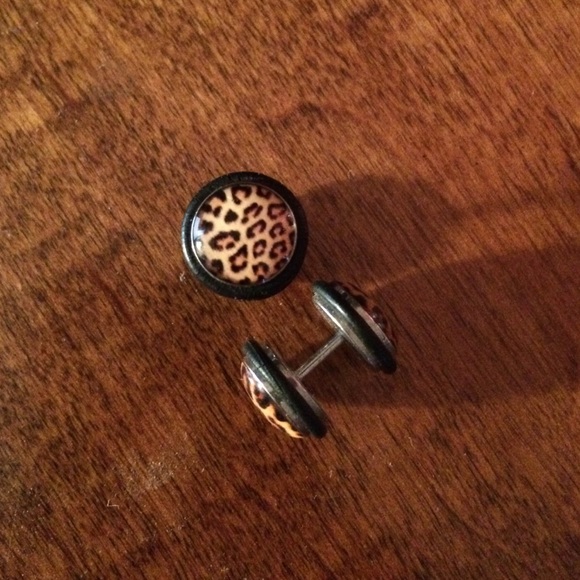 Fake gauge earrings