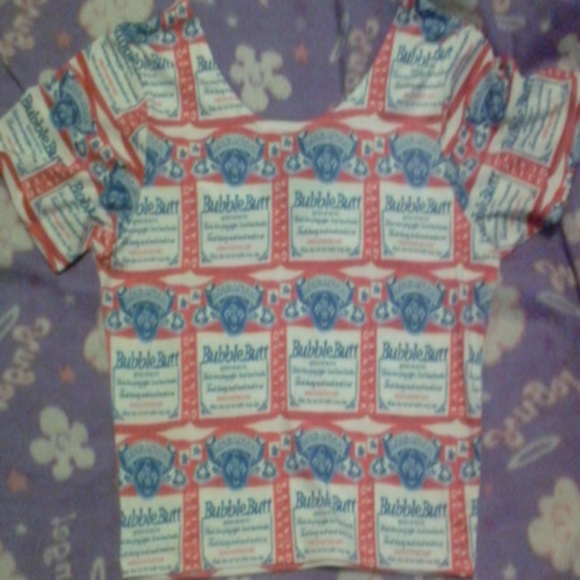 My om weekend collection 3 bubble butt crop top - Picture 2 of 2