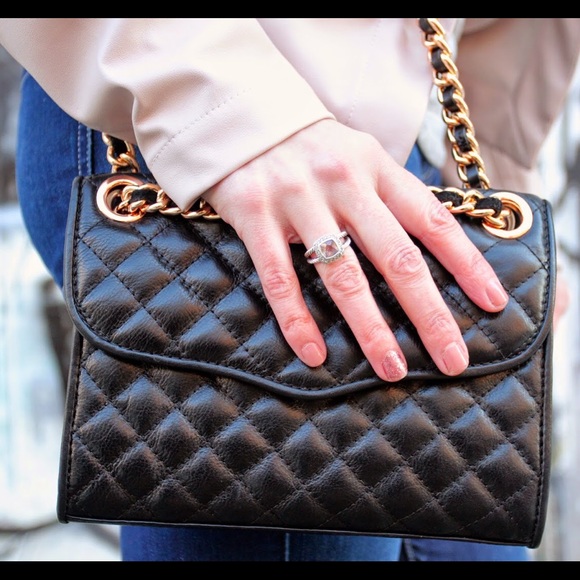 Rebecca minkoff mini affair bag - black/rose gold