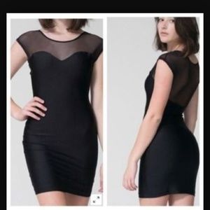 NWOT Black open back dress