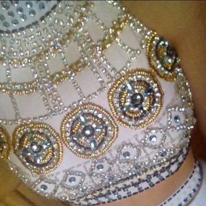 Sherri Hill white two piece 11068 long prom dress