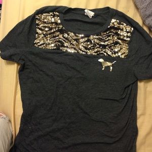 Vs pink bling shirt size small