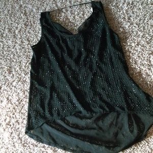 Sheer black sequin top