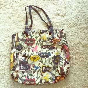 Bird/floral Design Handbag