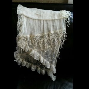 White Lace Scarf
