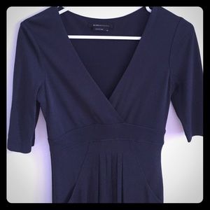 Navy Blue BCBGMAXAZRIA wrap dress - pockets!
