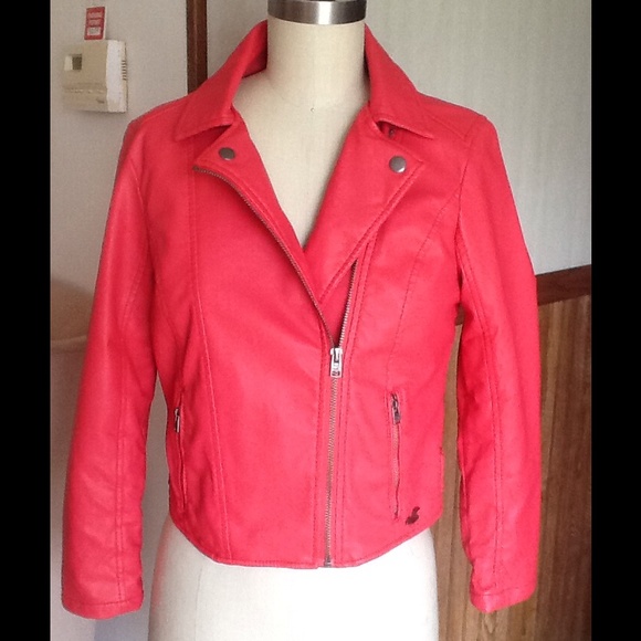 Hollister faux leather jacket, size M