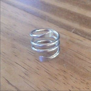Silver spiral ring