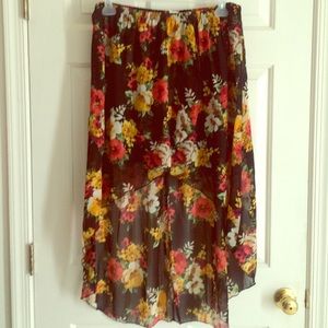 💐 floral hi-low skirt 💐