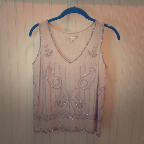 HOST PICK 🍒 Beads, sequins, Banana Republic silk - Picture 2 of 4