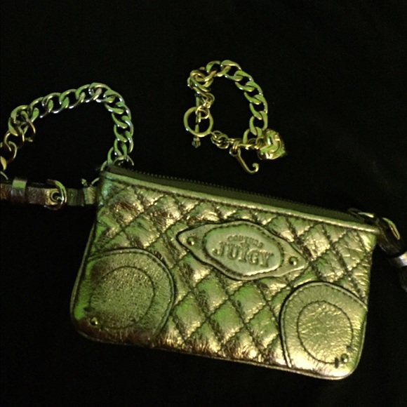 Juicy couture GOLD bracelet and gold wallet NICE