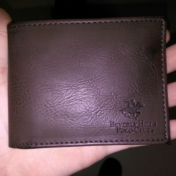 Brand new men's brown leather wallet