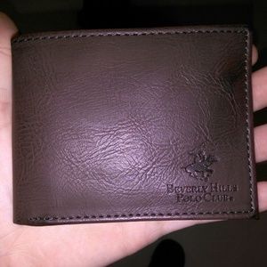 Brand new men's brown leather wallet