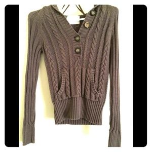 Aeropostale cable knit hooded sweater!!
