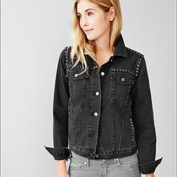black jean jacket gap