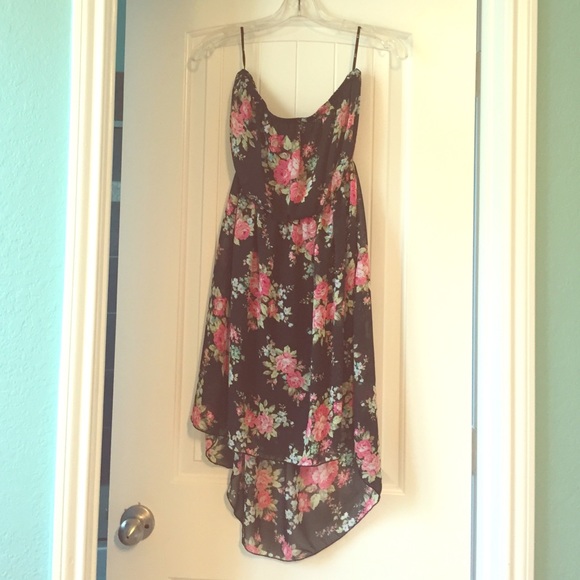 Strapless High-Low Dress