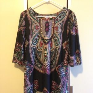 Boho chic short sheath dress. Size XL.