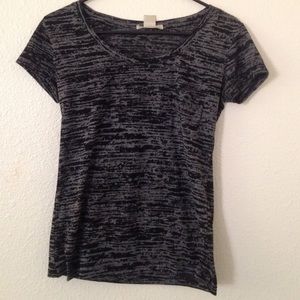 Black/Grey Zebra Tee