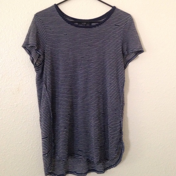 Navy blue striped shirt