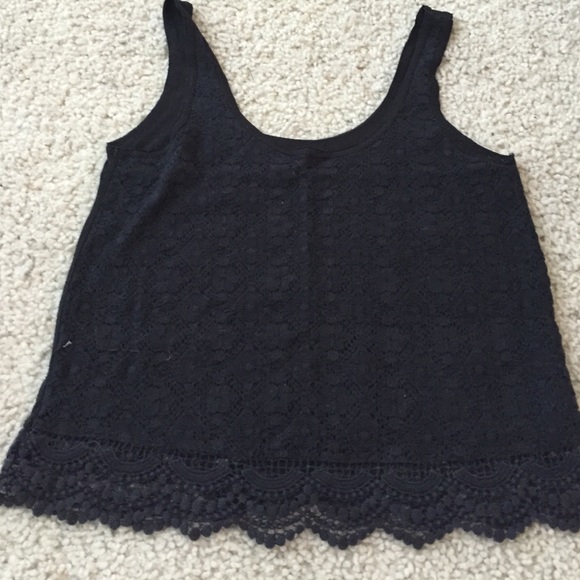 Black lace tank