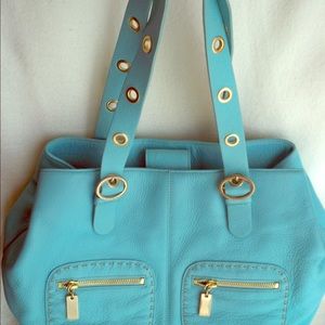 Authentic Sigrid Olsen Blue Leather Handbag