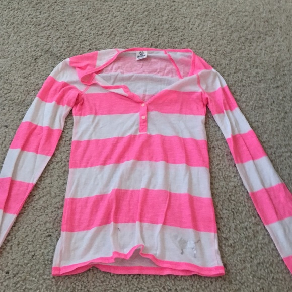 Pink stripped long sleeve shirt