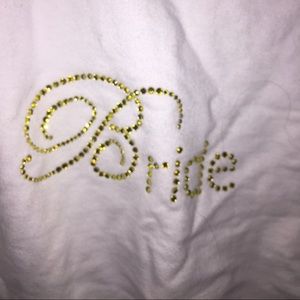 White zip up with bride on back