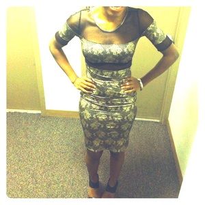 🎉Sale🎉Asos Black & gold sheer midi dress