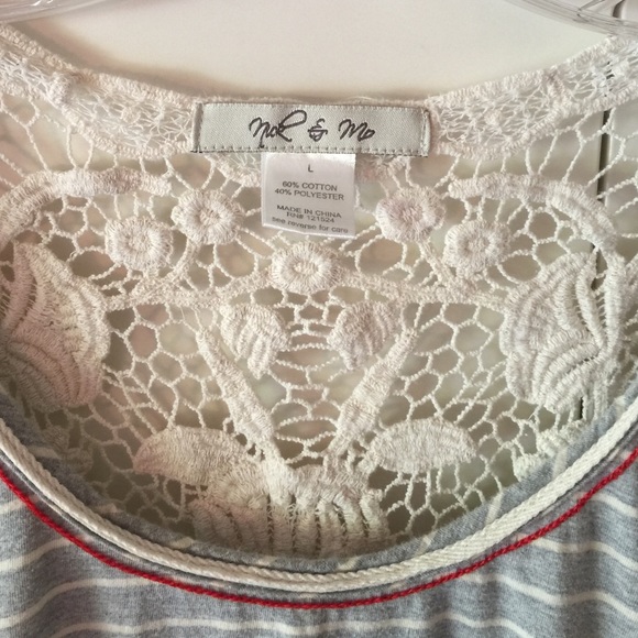 Lace and stripe Tank top - Picture 2 of 3