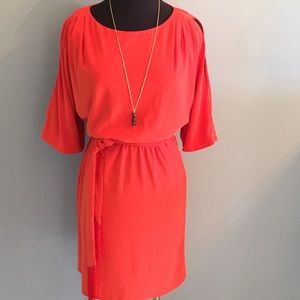 Bright sunshine orange dress
