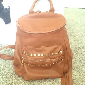 Leather brown back pack