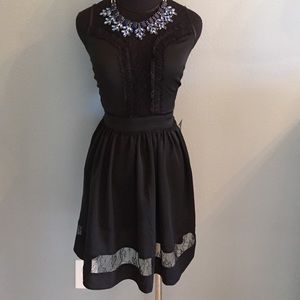Lace fitted peekaboo LBD
