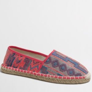 NWT j.crew espadrilles {size 7M blue neon peach}