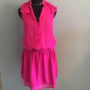 Bright hot pink dress for that bridal luncheon!