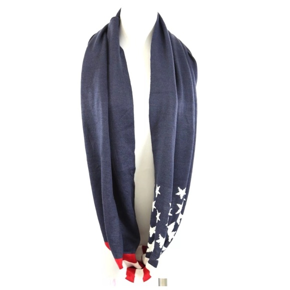 Knit American Flag Scarf - Picture 2 of 4
