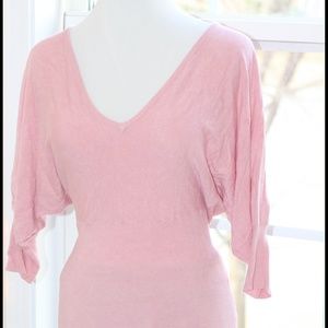 v neck sweater pink