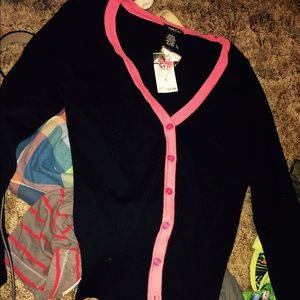Black and pink cardigan / sweater