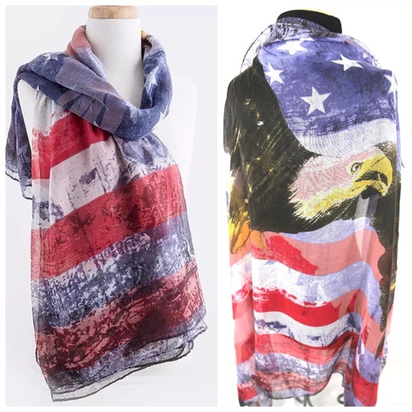 Boutique Accessories - Eagle Stars Stripes Scarf