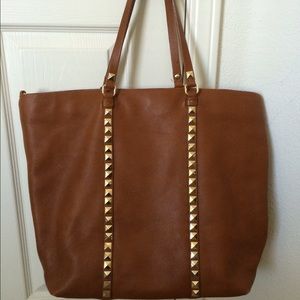 Zara studded leather tote