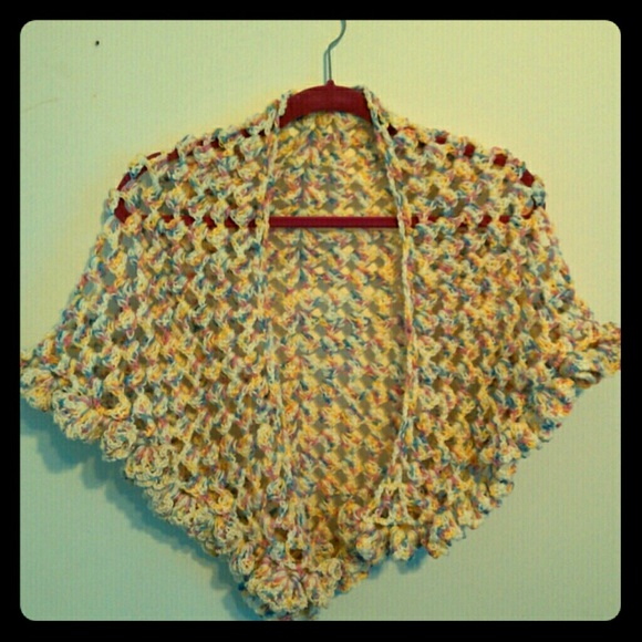 100% hand knitted acrylic shall