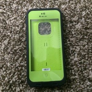 lime green and black life proof iPhone5